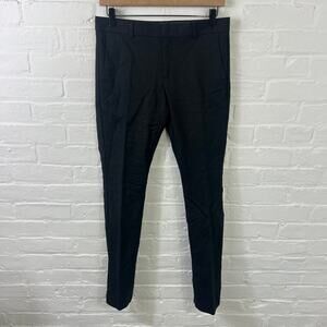 Banana Republic Women's Tapered Leg Dress Pant Mid Rise Solid Black Size 2